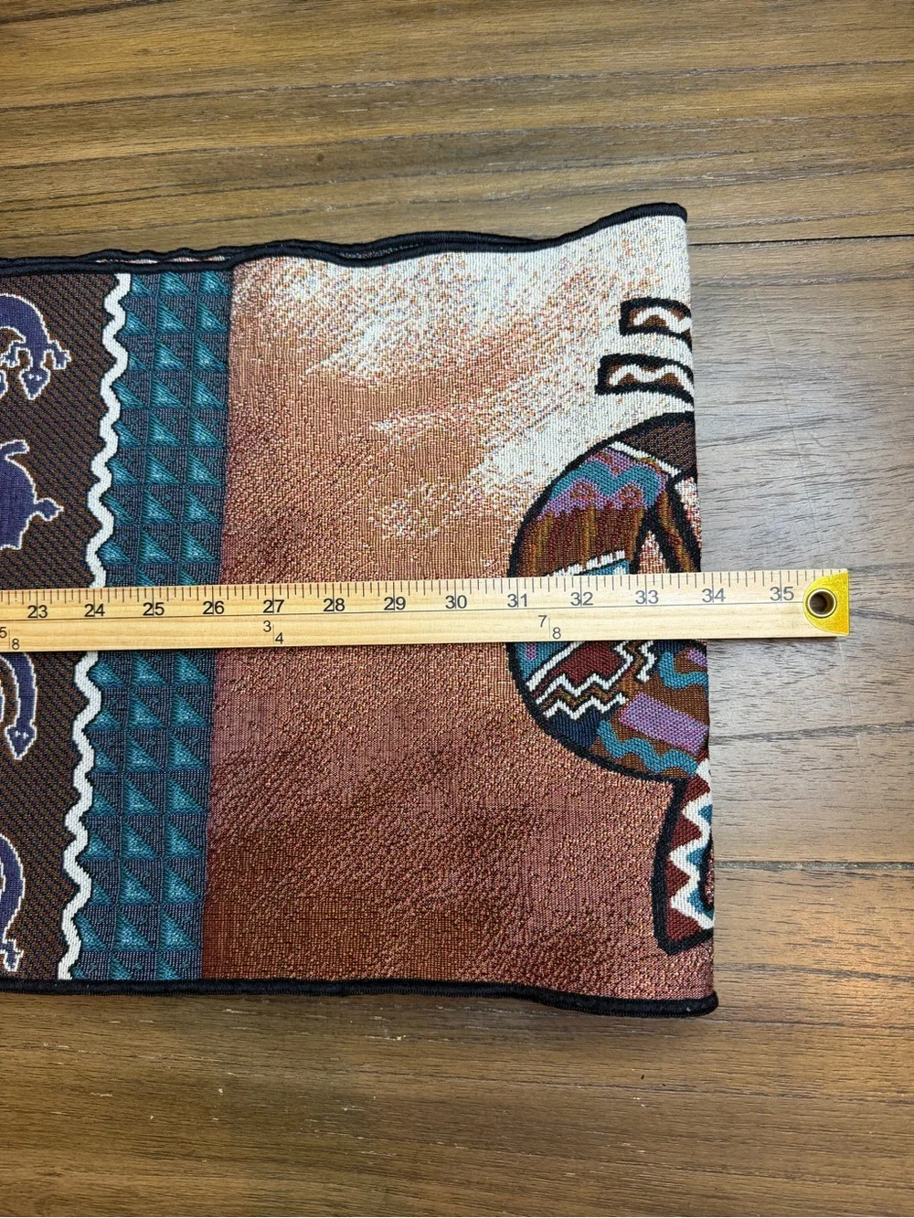 Southwestern Kokopelli Style Table Runner Tapestry Woven Aztec Design 68